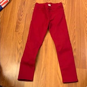 Girls red pants size 6